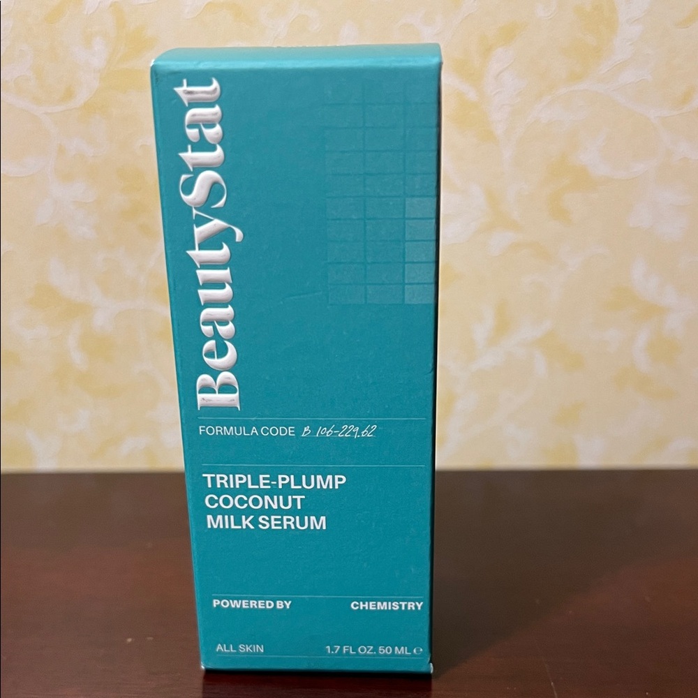 New, unopened full-size (1.7 fl oz) BeautyStat Triple-Plump Coconut Milk Serum
